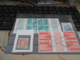 Briefmarken CH Konvolut Kehrdrucke, ZwischenStege, Helvetia