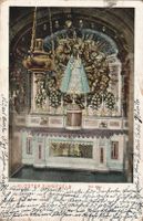Alte Ansichtskarte Kloster Einsiedeln, Schwarze Madonna 1909