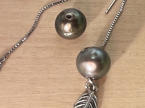 Orecchini pendenti & Orecchini a lobo: Ohrschmuck Einfädler mit Tahitiperle, SS – Nuovo (secondo la descrizione) da Luzern venduto da S.Kern01 3