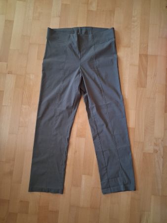 Damen Hosen Viskose, Gummibund, Olivgrün, Gr.50, NEU