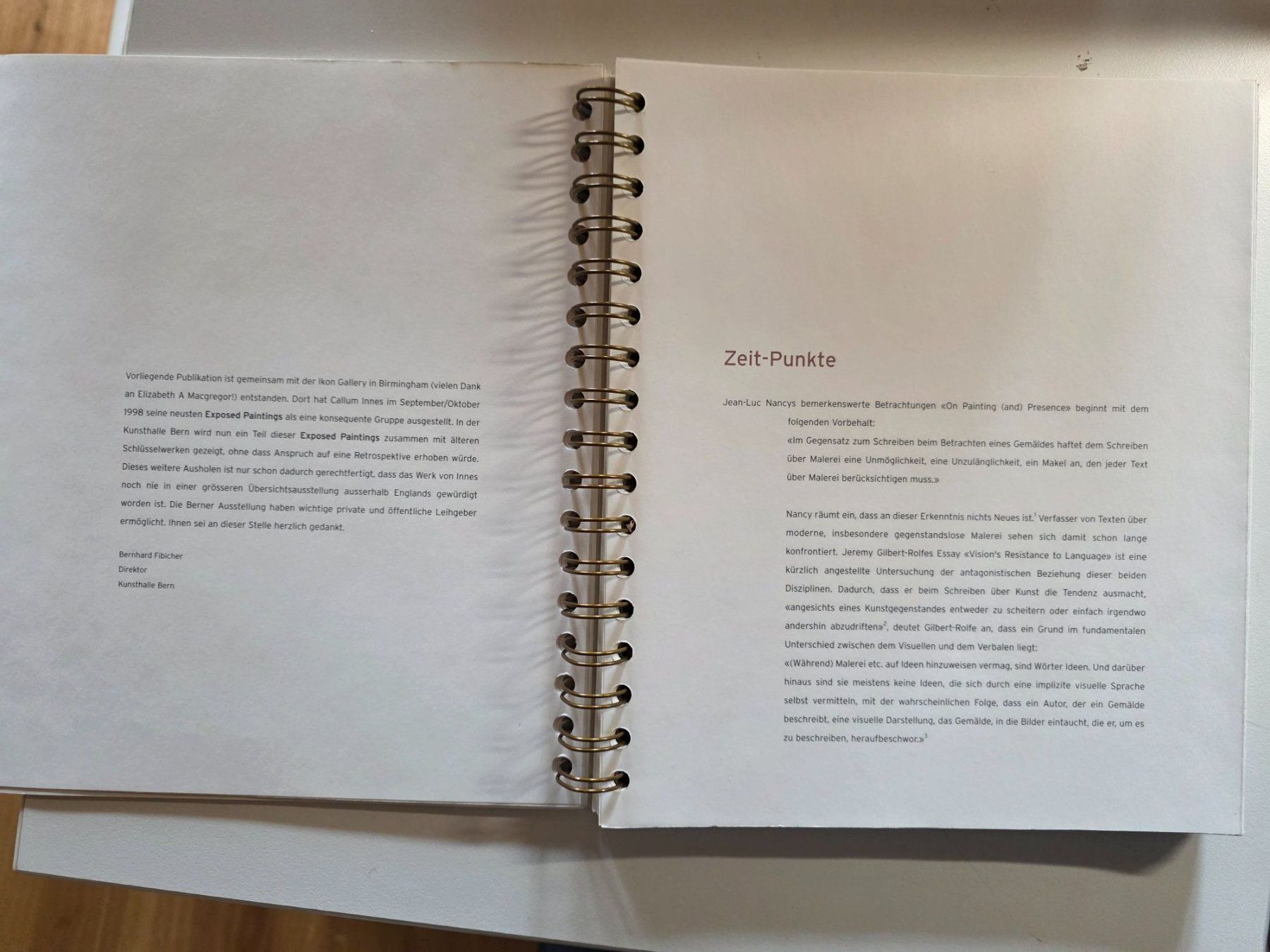 Libri: Callum Innes - Kunsthalle Bern 1998 – Usato da Walterswil BE venduto da Lonitti 6