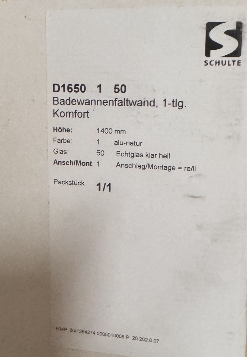 Docce: Schulte Duschwand 80x140cm – Nuovo e nell'imballaggio originale da Hausen AG venduto da bes_g779 1