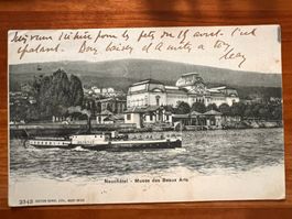 Postkarte Neuchatel Museum Beaux Art  Litho 1904  (P504)