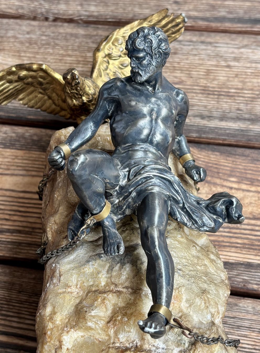 Sculture & Statue: antike Figurengruppe Prometheus mit Adler – Usato da Lüchingen venduto da Eeizo 5