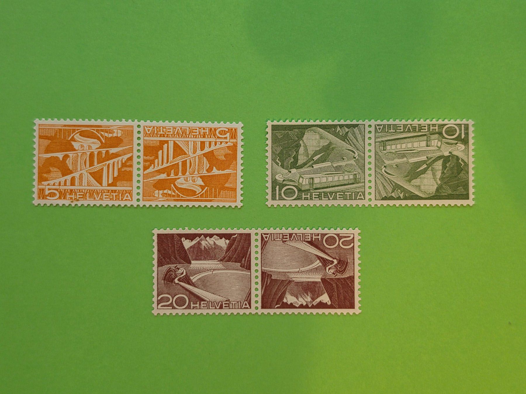 Tutti i francobolli: 1950 Kehrdrucke K41-K43, postfrisch** – Nuovo (secondo la descrizione) da Leimbach AG venduto da jaja79