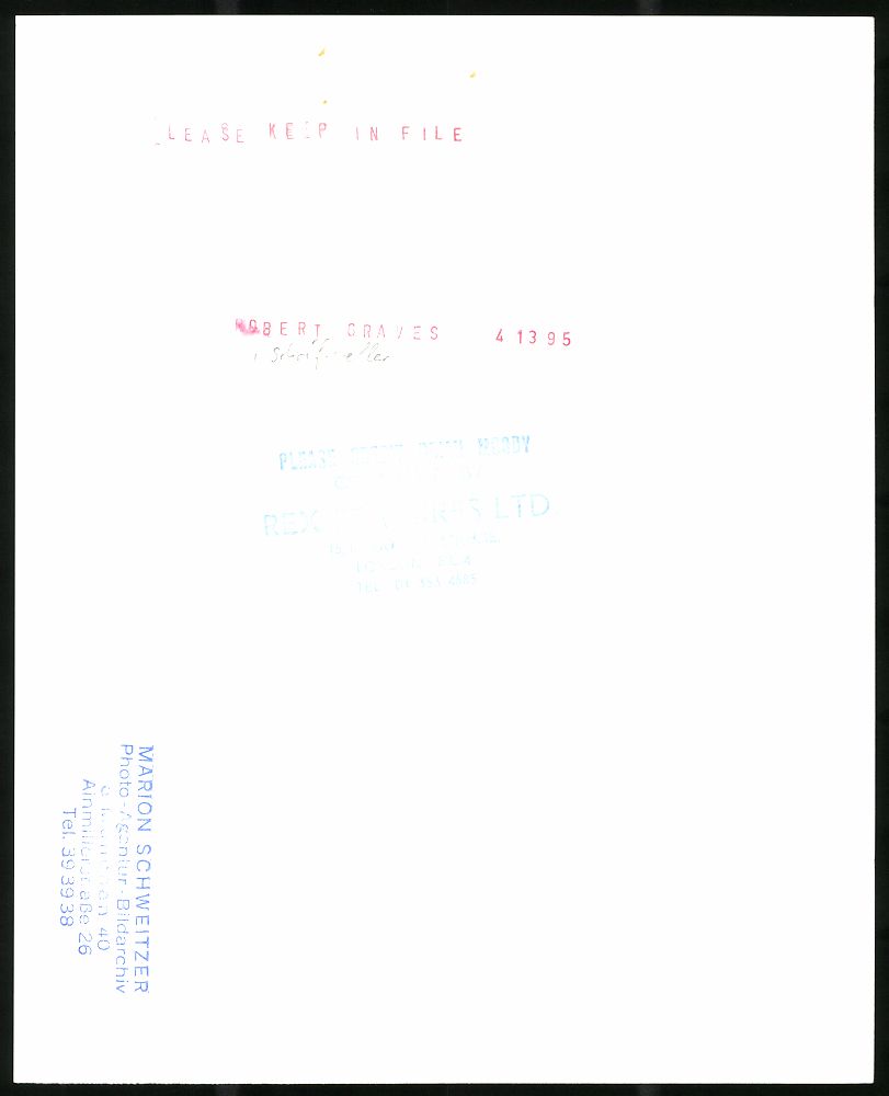 Fotografie & Manifesti: Fotografie britischer Schriftsteller Rob – Usato da Berlin venduto da bartko-reher 1