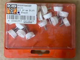 Bodenträger weiss mit 10mm Stift 17 Stk.