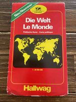 World Map Hallwag Political Map 1:30 000 000 Used