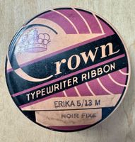 Antike Blechdose Farbband CROWN „Erika“