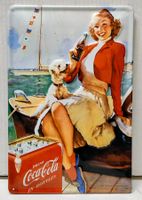 sehr schönes Coca-Cola Blechschild  Neu, 20x30 cm
