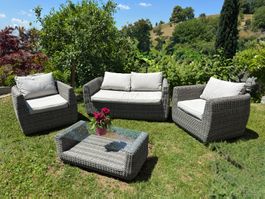 SALE: Gartenlounge-Set Calvi gefl. Polyrattan 4 Plätze