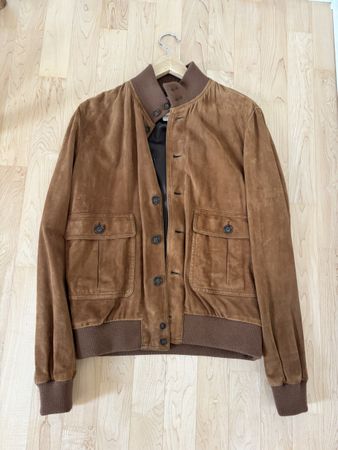 Valstar Milano 1911 Suede Bomber Jacket - Brown - Size 50