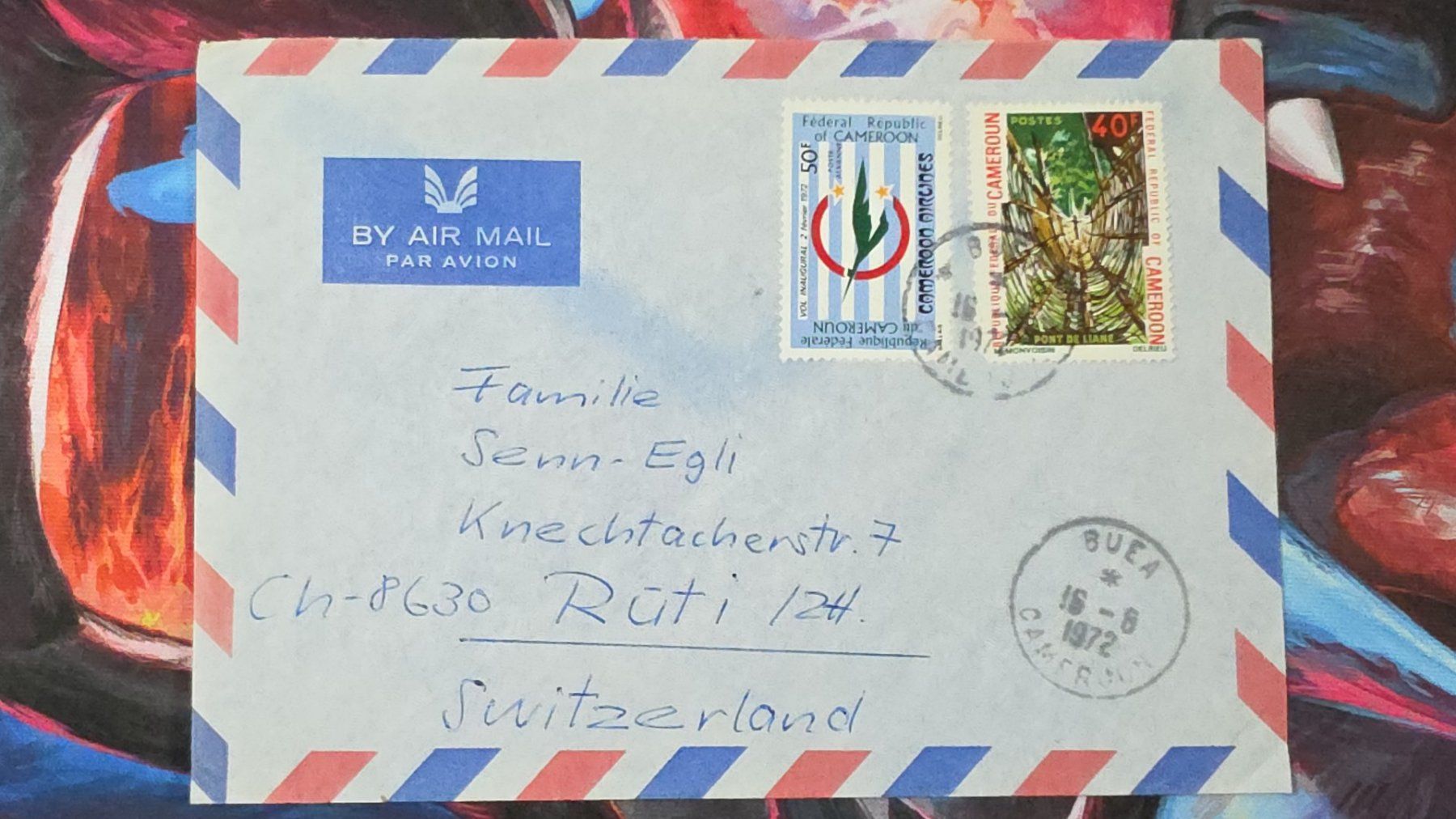 Tutti i francobolli: CL32 Enveloppe + Timbre Cameroun 1972 – Usato da Cousset venduto da Patrick_Collections