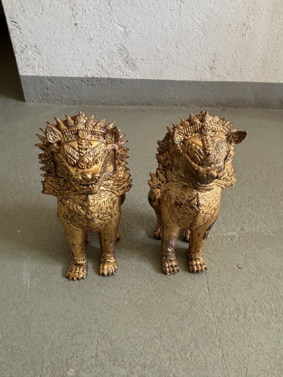Tutte le decorazioni: paire de chiens Bronze doré ancienne – Usato da Buttes venduto da ButtA15 2