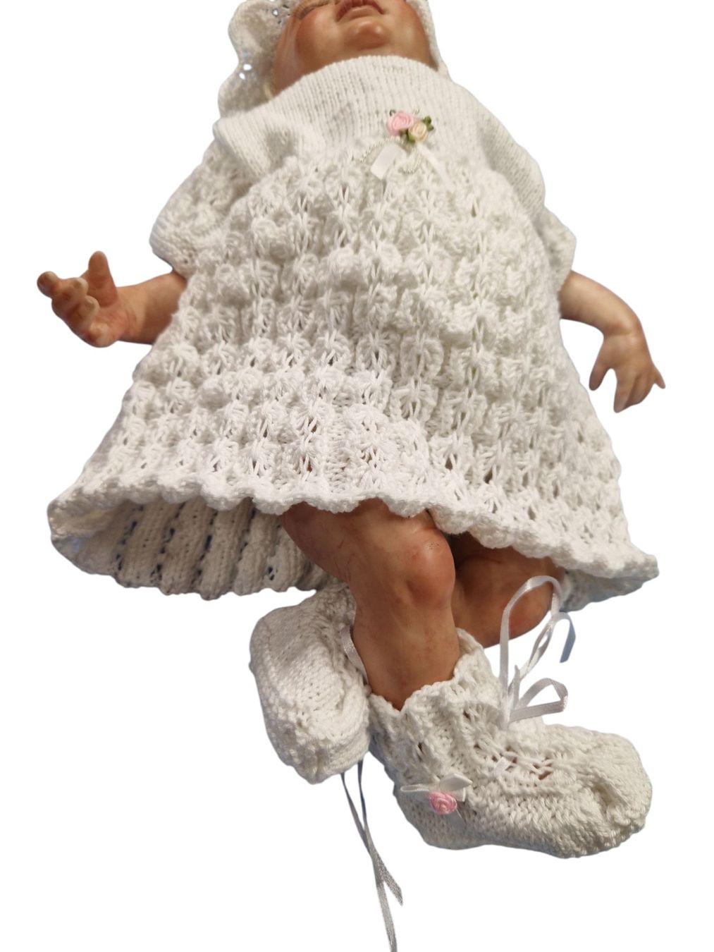 Vestiti & Gonne: Ensemble robe bébé 100% coton  3 pcs. Fait main Unique – Nuovo e nell'imballaggio originale da St-Imier venduto da goodber 8
