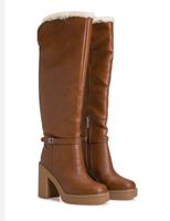 Stiefel Guess overknee braun Gr. 38 mit Fell gefüttert