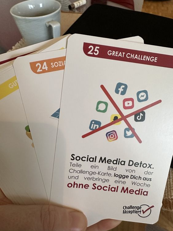 Challenge akzeptiert spiel Game Karten der instagram Hype Kaufen auf Ricardo