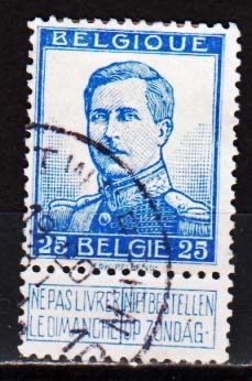 Tutti i francobolli: Belgien, Mi 102 gest. – Usato da Langenthal venduto da 1195