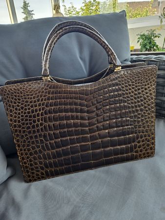Vintage Damen Tasche Echt Leder