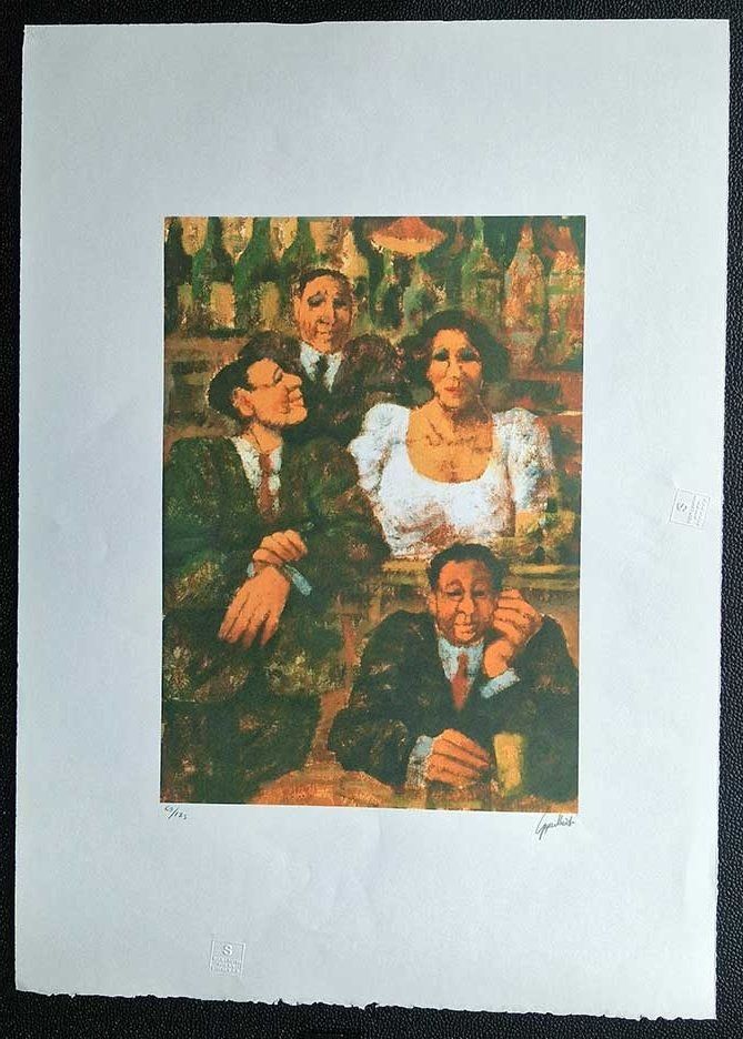 Grafiken & Lithographien: Remo Squillantini - "Al Bar" 50 x 70 – Neu (gemäss Beschreibung) aus Thun von abratrix
