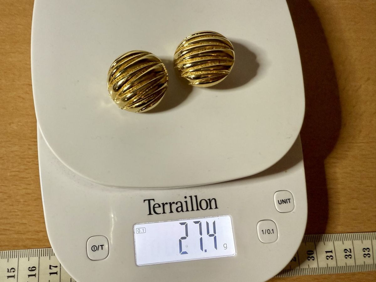 Orecchini pendenti & Orecchini a lobo: Goldfarbe Vintage Ohrringe, Clip – Usato da Lamone venduto da LaCantinaMagica 7