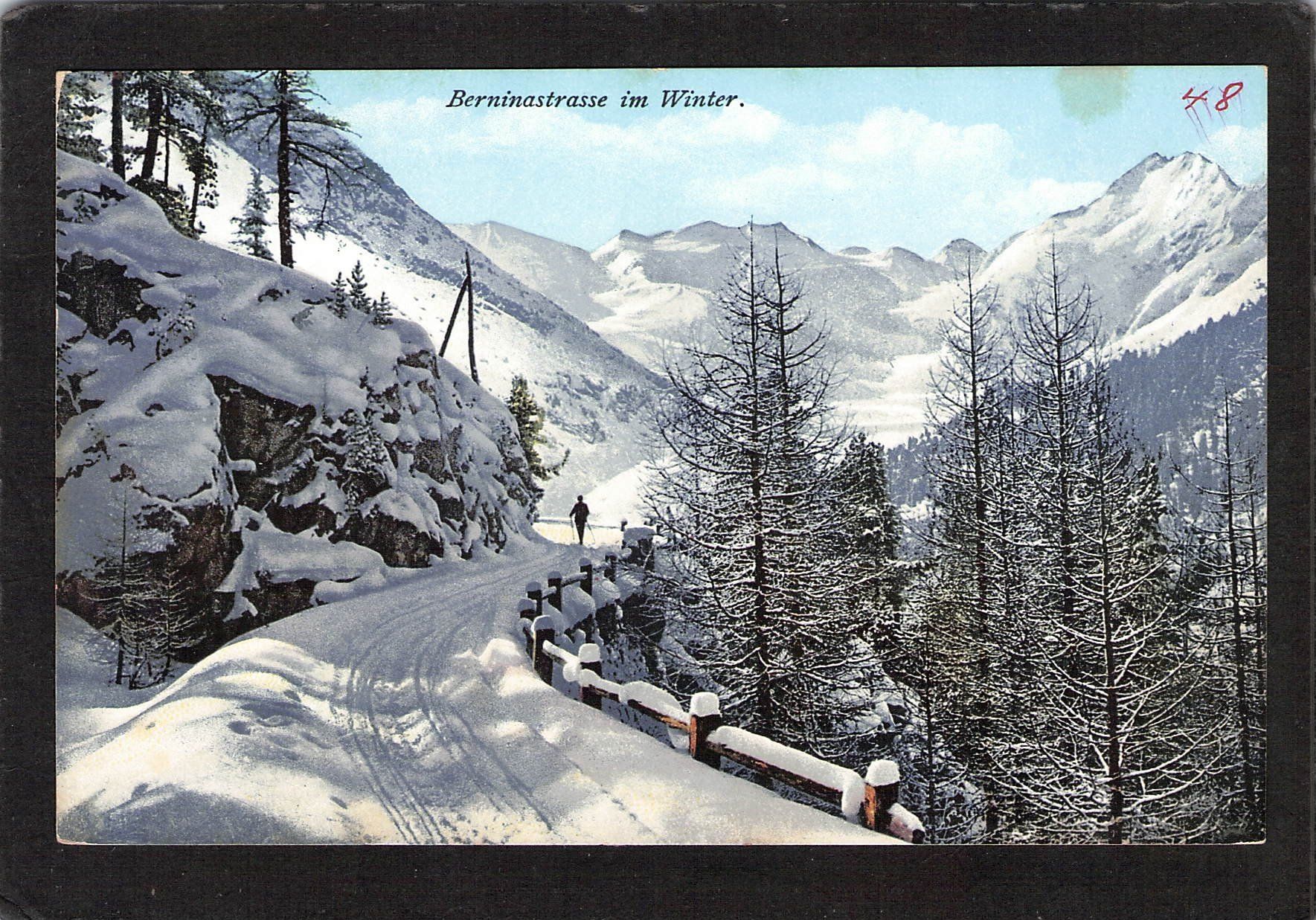 Ansichtskarten: Berninastrasse im Winter – Gebraucht aus Reichenburg von Pipo-67