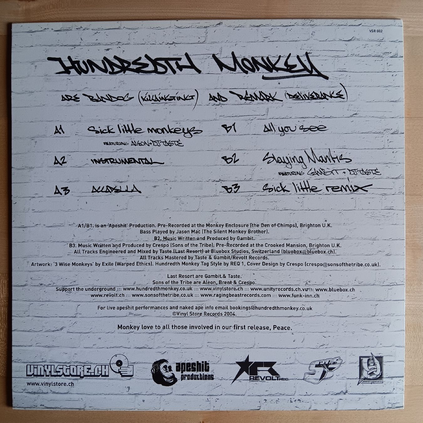 Dischi in vinile: Hundredth Monkey Vinyl Sick little EP Britcore – Usato da Chur venduto da chr_b2cn 1