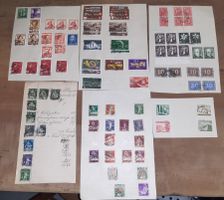 Briefmarken Lot CH gestempelt geklebt mit kl. Faltklebeband