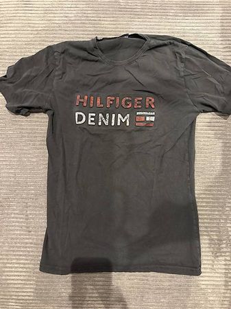 Tommy Hilfiger Denim T-Shirt Herren schwarz Gr. M Logo