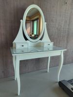 IKEA HEMNES Schminktisch weiss – mit Spiegel & Glasplatte