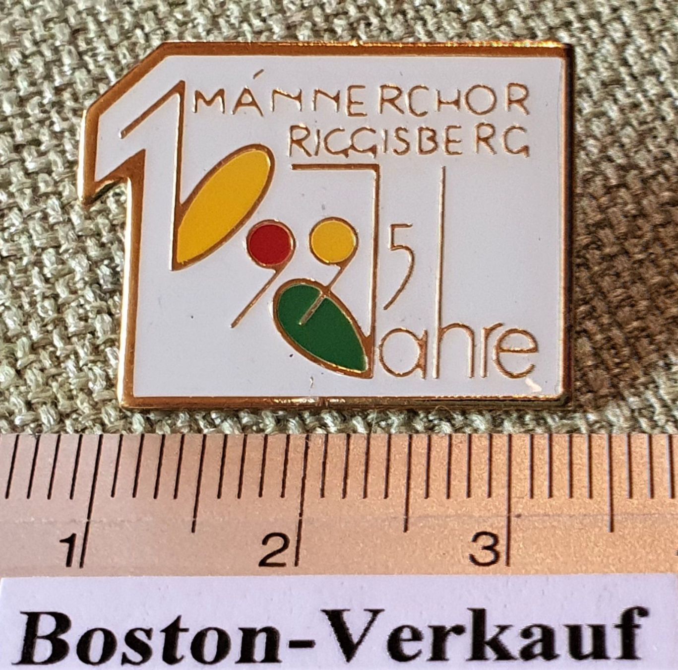Plaketten & Abzeichen: D419 - Pin Männerchor Riggisberg Schweiz – Gebraucht aus Reinach BL von Boston-Verkauf 1
