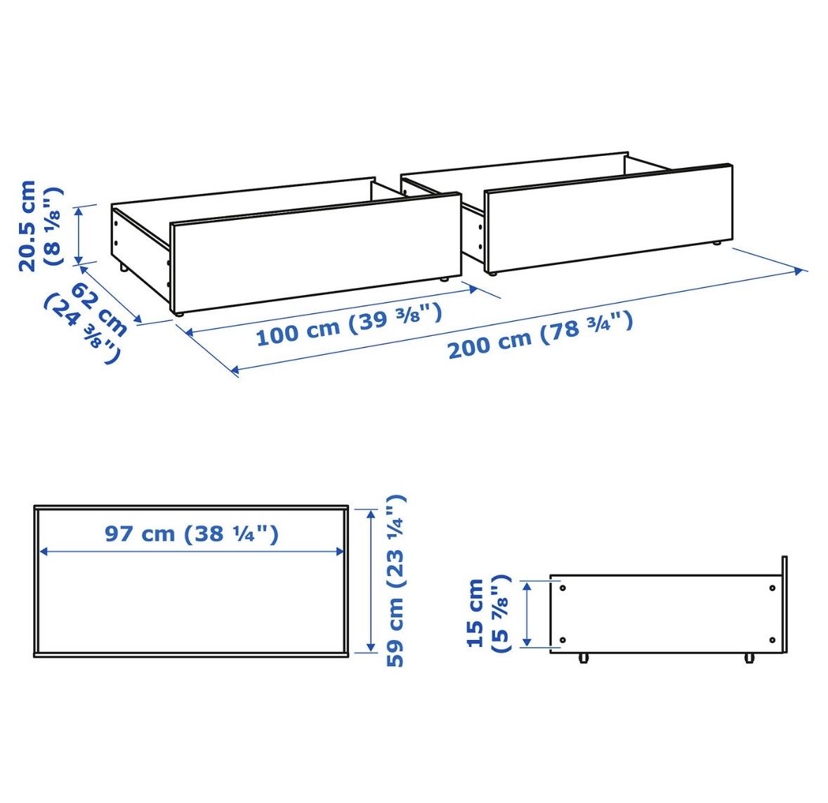 Ikea Letti: IKEA Malm Bettkasten 2er Set, weiss – Nuovo (secondo la descrizione) da Zürich venduto da ker_2tfk 1