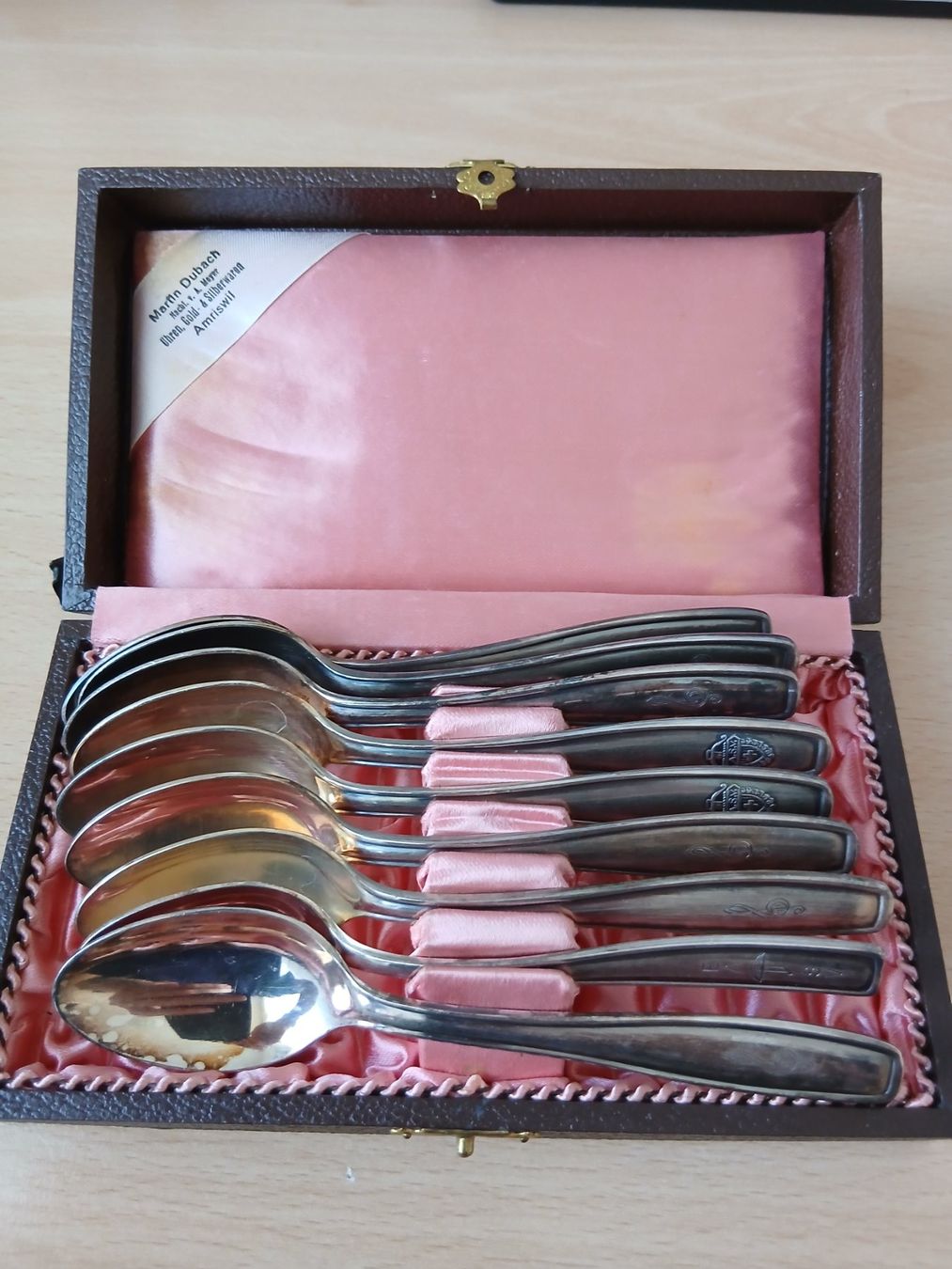 Sola Cucchiai: Elegantes Silberlöffel-Set (9-teilig) mit Originalbox – Usato da Sonnental venduto da maec69