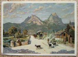 PRO INFIRMIS AK LANDSCHAFT MIT DEN MYTHEN 1942