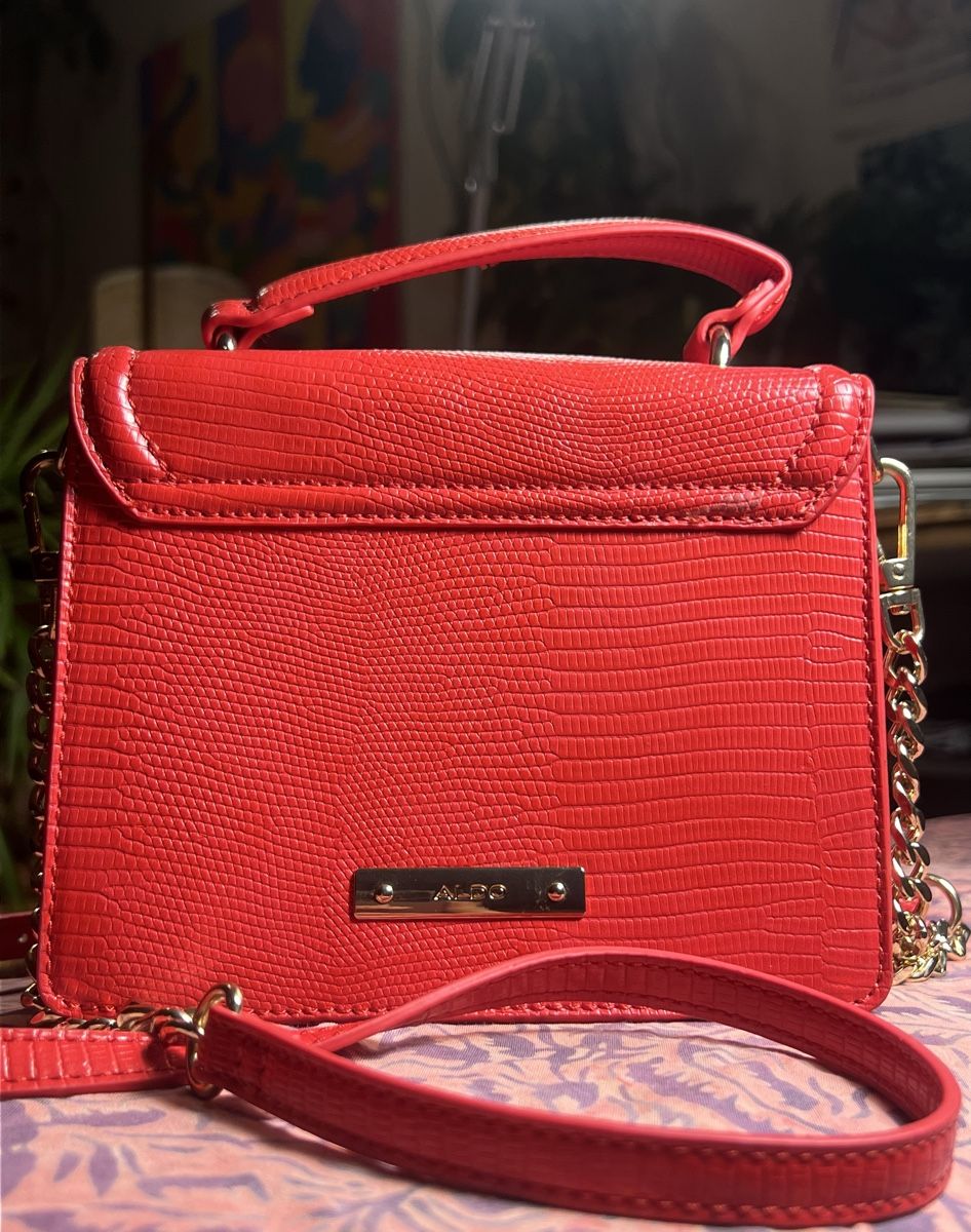 Borse da donna: Handtasche rot Kunstleder mit Kette, neu – Nuovo (secondo la descrizione) da zürich venduto da kalle8004 1