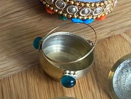 Indische India Indien Schmuck Armreife Schachtel Kerzen Dose