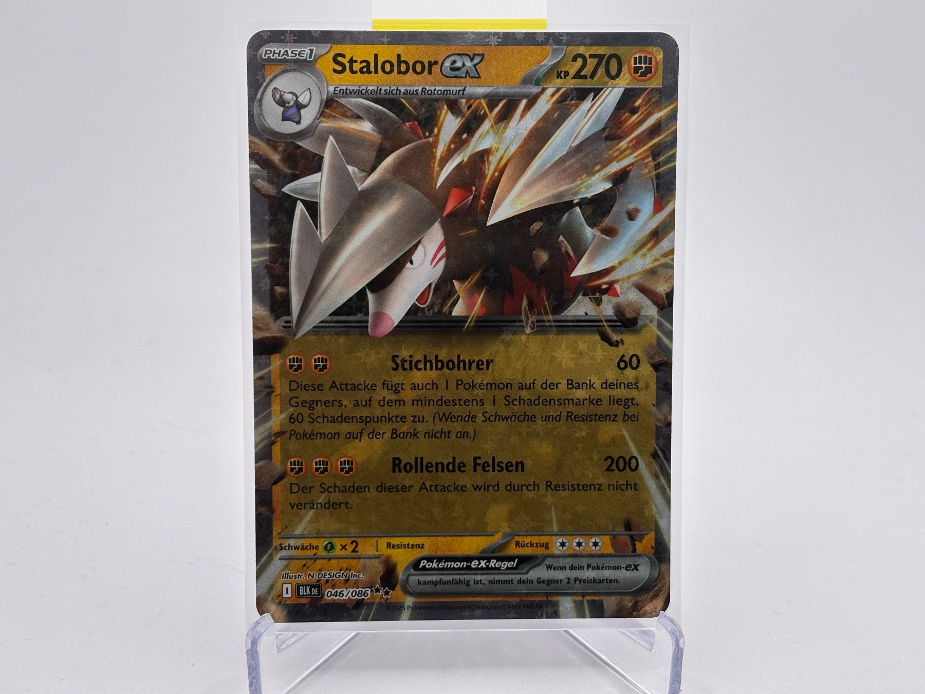 Pokémon Carte collezionabili: Schwarze Blitze - Stalobor ex  (BLK 46) - DE – Nuovo (secondo la descrizione) da Allschwil venduto da Bullach