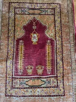 Handgeknüpfter Hereke Teppich Seide auf Seide 80 x 50 cm top