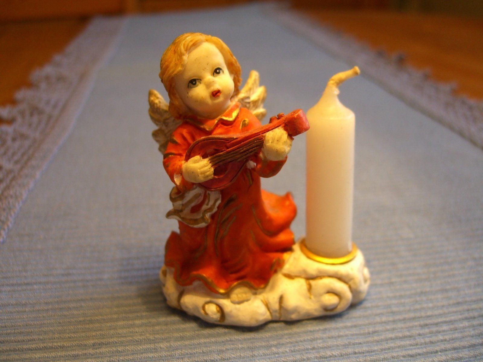 Statuette: herziger, kleiner Engel mit Kerze – Nuovo (secondo la descrizione) da Winterthur venduto da Ghandi5 4