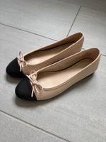Ungetragene H&M Ballerinas beige Gr 39 im Chanelstyle