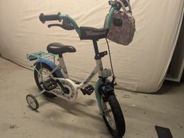 Vélo enfant Vermont avec roulettes vert blanc