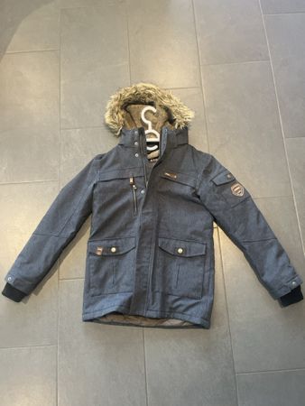 Killtec Winterjacke (Blau) mit abnehmbarer Fell-Kapuze