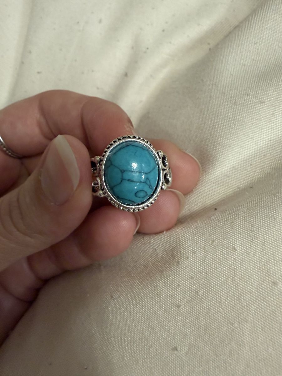 Anelli: Schmuckstück: Türkiser, silberner Ring, Vintage-Stil – Nuovo (secondo la descrizione) da Oberhofen Thun'see venduto da ClaudiaKelesh 3