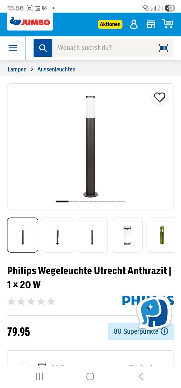 Philips Lampen: 9 Philips Wegeleuchte Utrecht Anthrazit | 1 × 20 W – Neu und originalverpackt aus Neuhausen am Rheinfall von ViktorSdAR 1