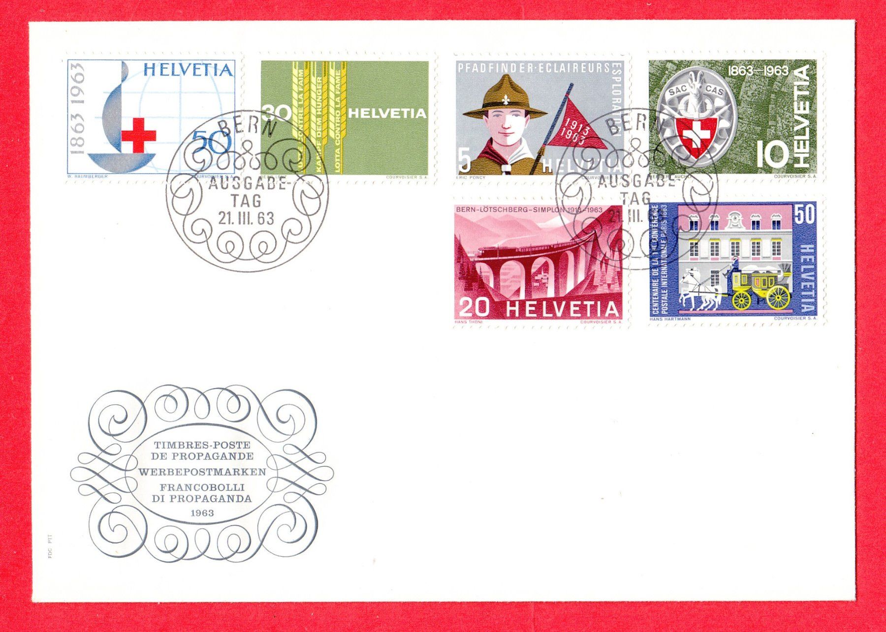 Tutti i francobolli: 1963  FDC  SATZ  ERSTTAG  Top Zustand. – Nuovo (secondo la descrizione) da Adliswil venduto da Aenti