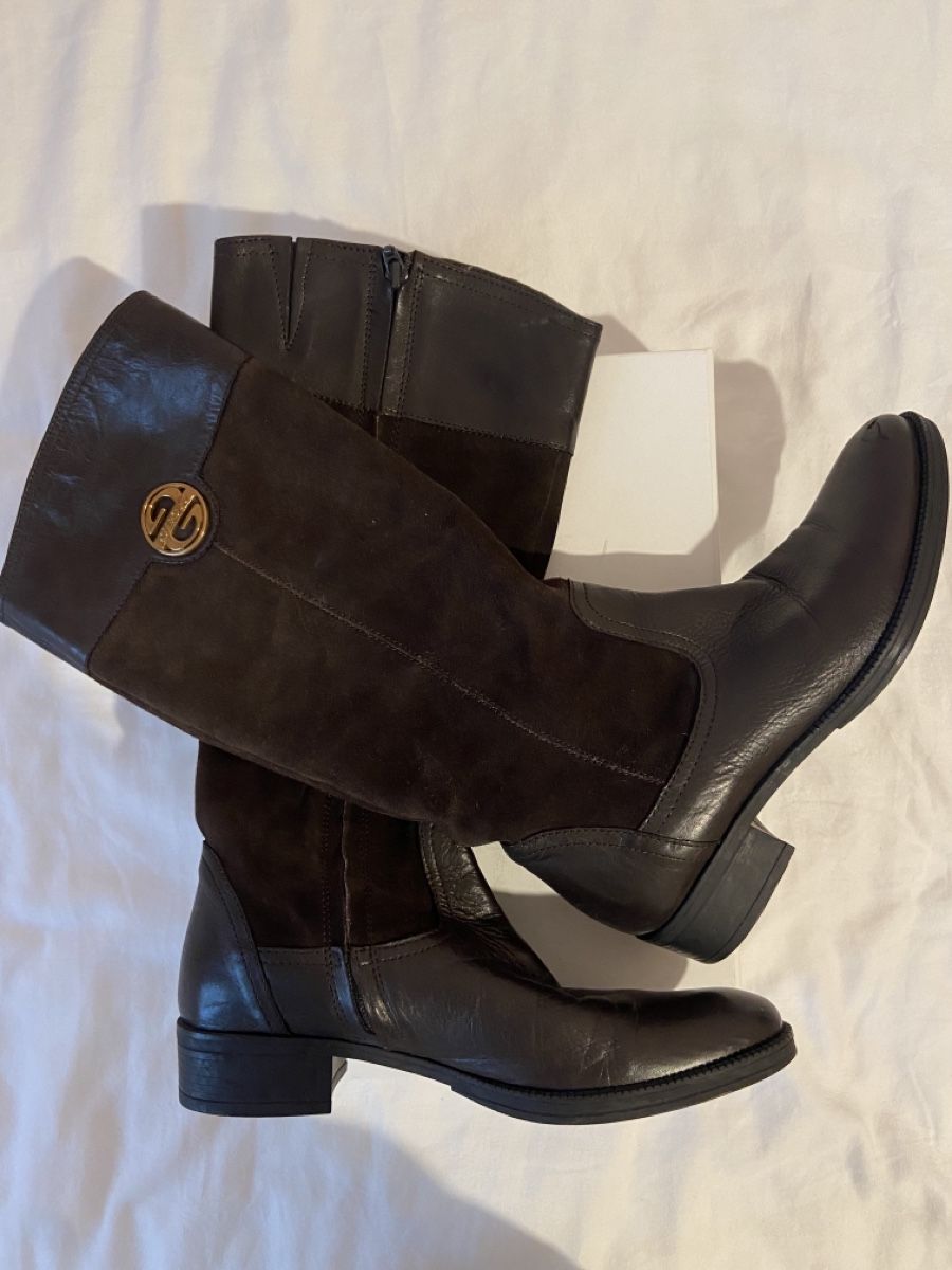 Geox Damenschuhe: Bottes marron Geox en cuir et daim véritable – Gebraucht aus Chêne-Bougeries von sor_9rzp