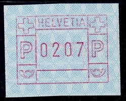 ATM 7AIII d Wertfehldruck 207 Rp. Wertstufe 0207 **