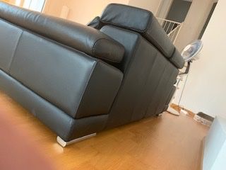 Sofas: Echtleder Sofa 2,5 Pl Schwarz – Gebraucht aus Dübendorf von hpm-hpm 6