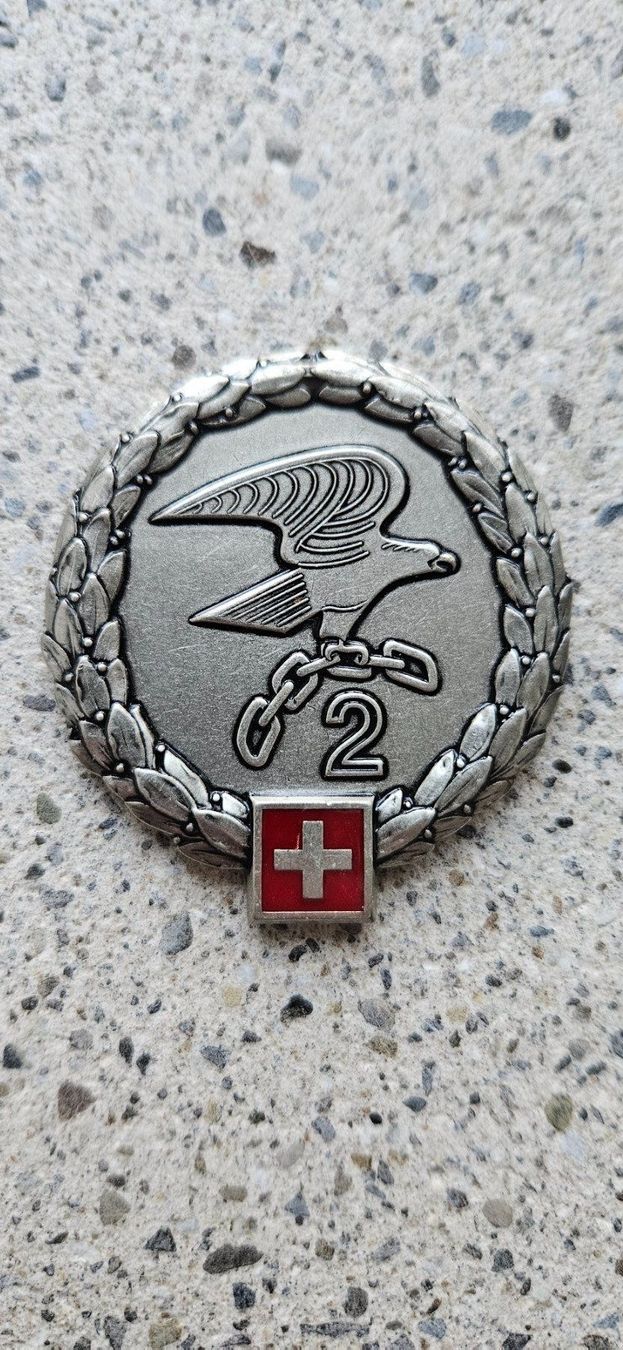 Schweizer Armee Placchette & Badge:  *** Beretemblem Silber Schweizer Armee ***   – Usato da Riedholz venduto da fr_sIruP