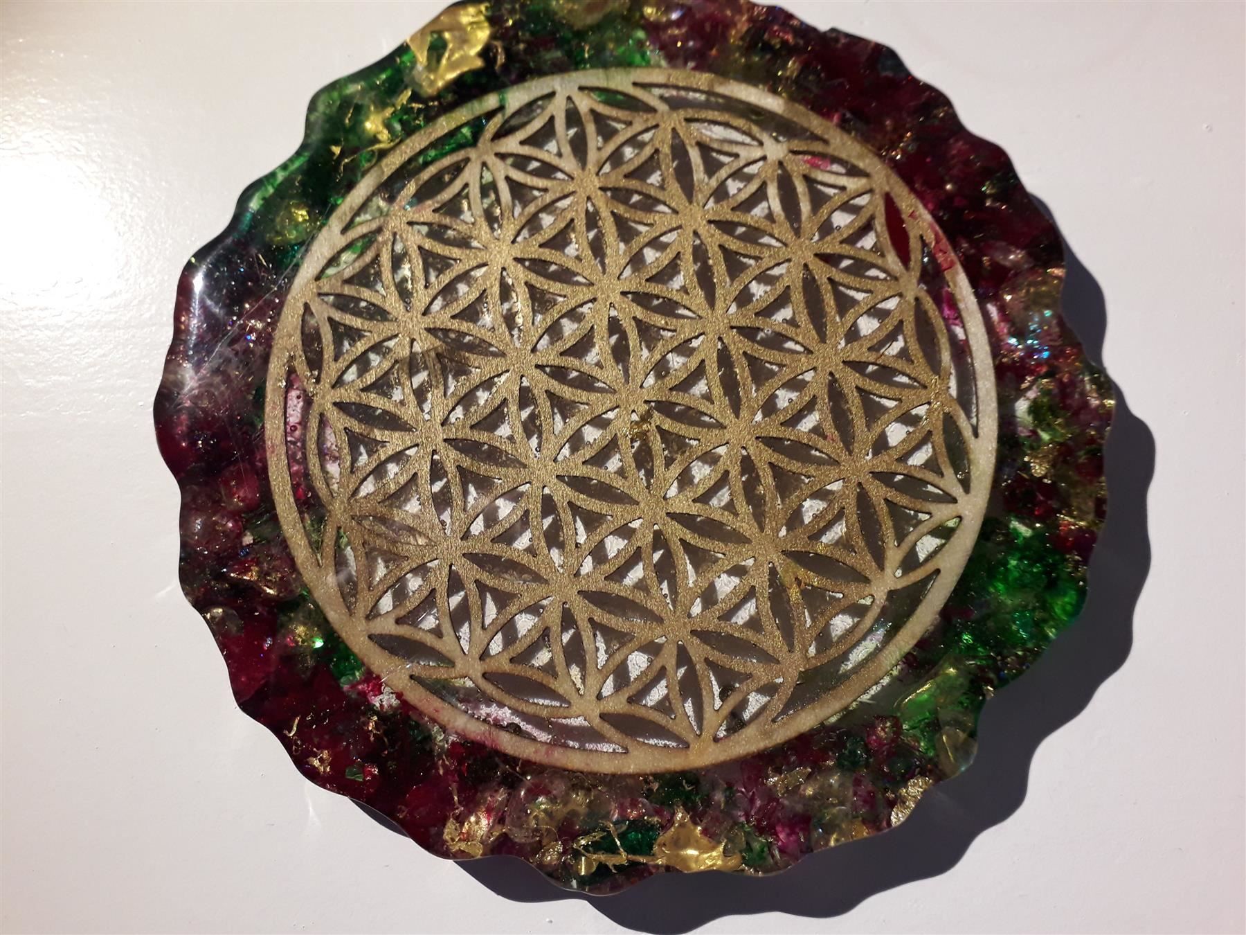 Minerali & Pietre curative: ORGONIT Platte * BLUME DES LEBENS – Nuovo e nell'imballaggio originale da Aeschi b. Spiez venduto da KRONLICHT 2